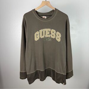 Vintage Guess USA Spell Out Big Logo Relaxed Sweatshirt Crewneck Fits Size XL